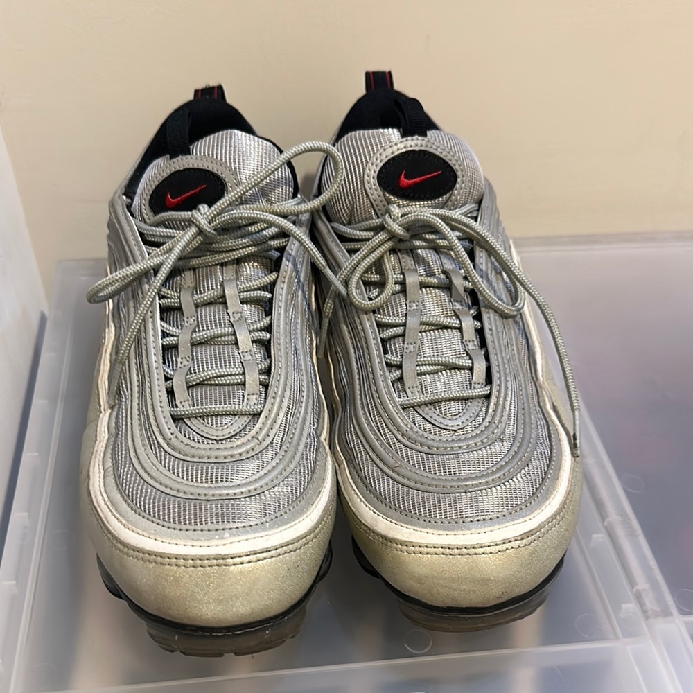 Nike Silver and Black Sneakers